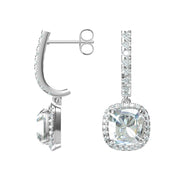 Elegant Drop Earrings with Lab-Grown Diamonds