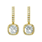 Elegant Drop Earrings with Lab-Grown Diamonds
