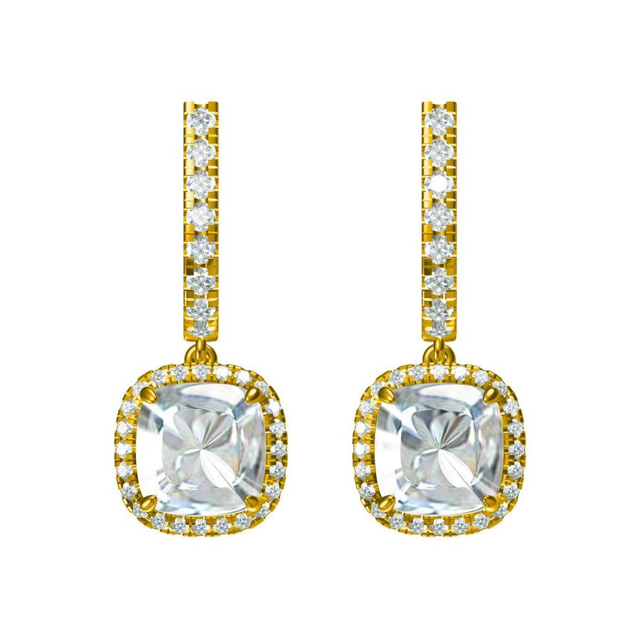 Elegant Drop Earrings with Lab-Grown Diamonds