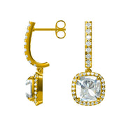 Elegant Drop Earrings with Lab-Grown Diamonds