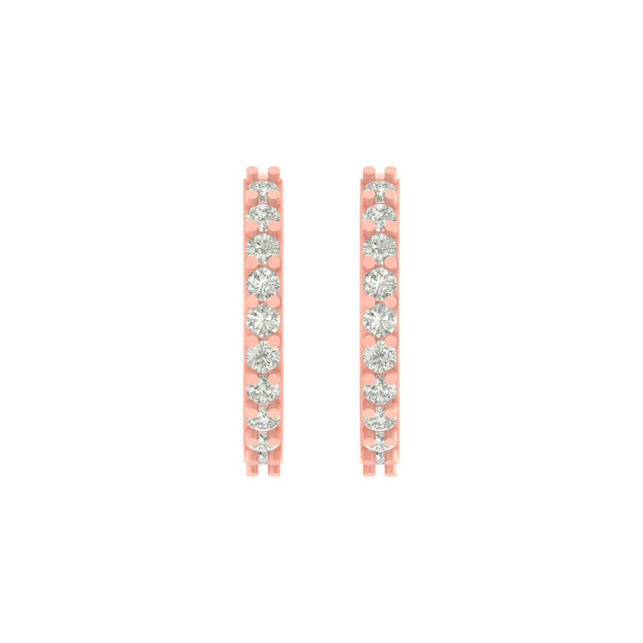 Minimal Diamond Hoop Earrings