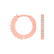 Minimal Diamond Hoop Earrings