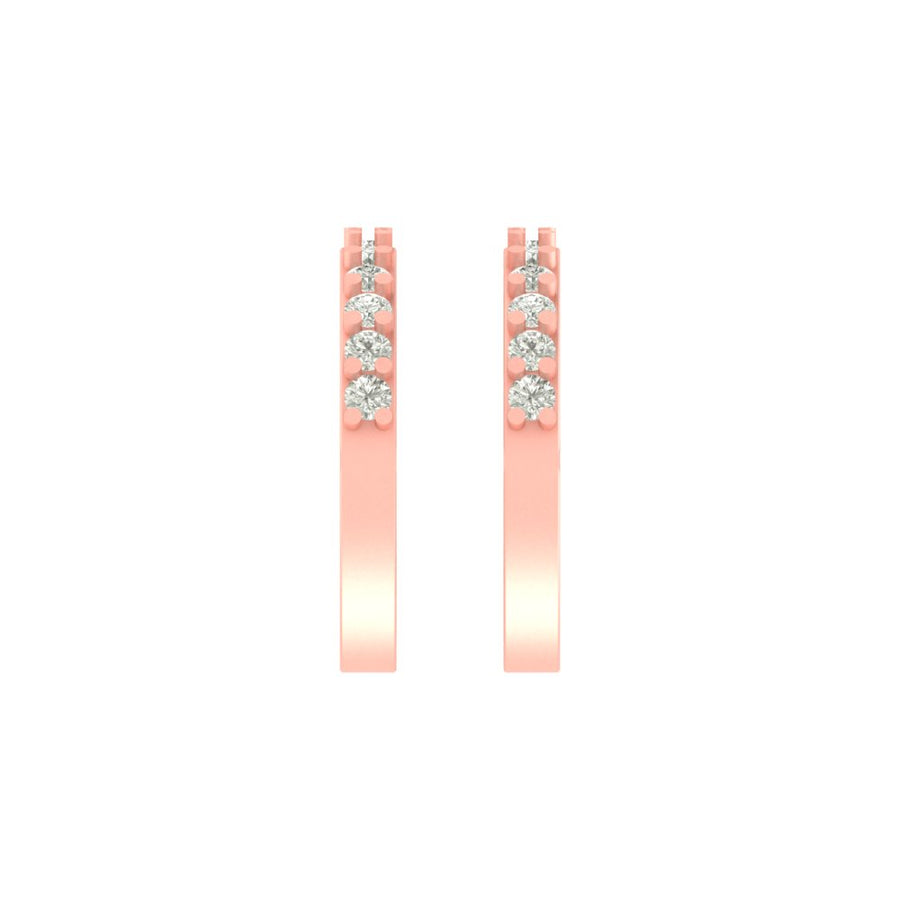 Minimal Diamond Hoop Earrings