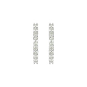 Minimal Diamond Hoop Earrings