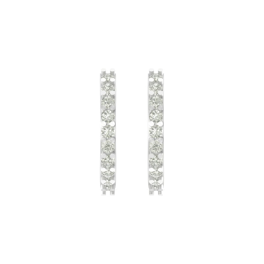 Minimal Diamond Hoop Earrings