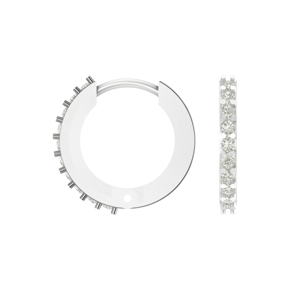 Minimal Diamond Hoop Earrings