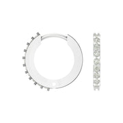 Minimal Diamond Hoop Earrings