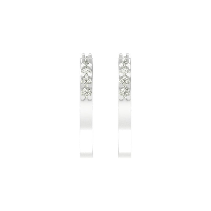 Minimal Diamond Hoop Earrings