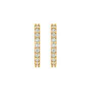 Minimal Diamond Hoop Earrings