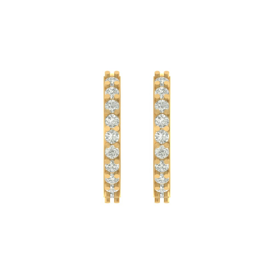 Minimal Diamond Hoop Earrings
