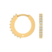 Minimal Diamond Hoop Earrings
