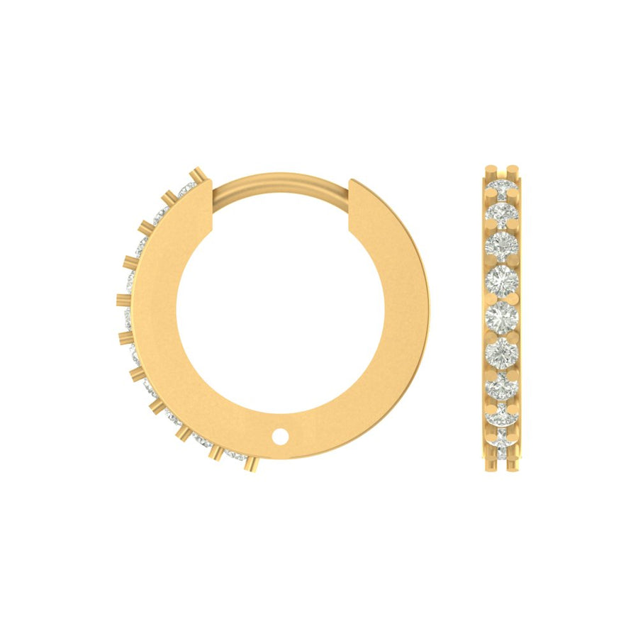 Minimal Diamond Hoop Earrings