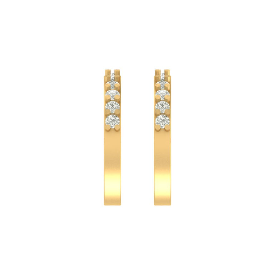 Minimal Diamond Hoop Earrings
