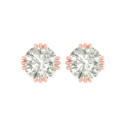 Elegant 1.90 Ct Lab Grown Diamond Nakhun Prong Stud Earrings