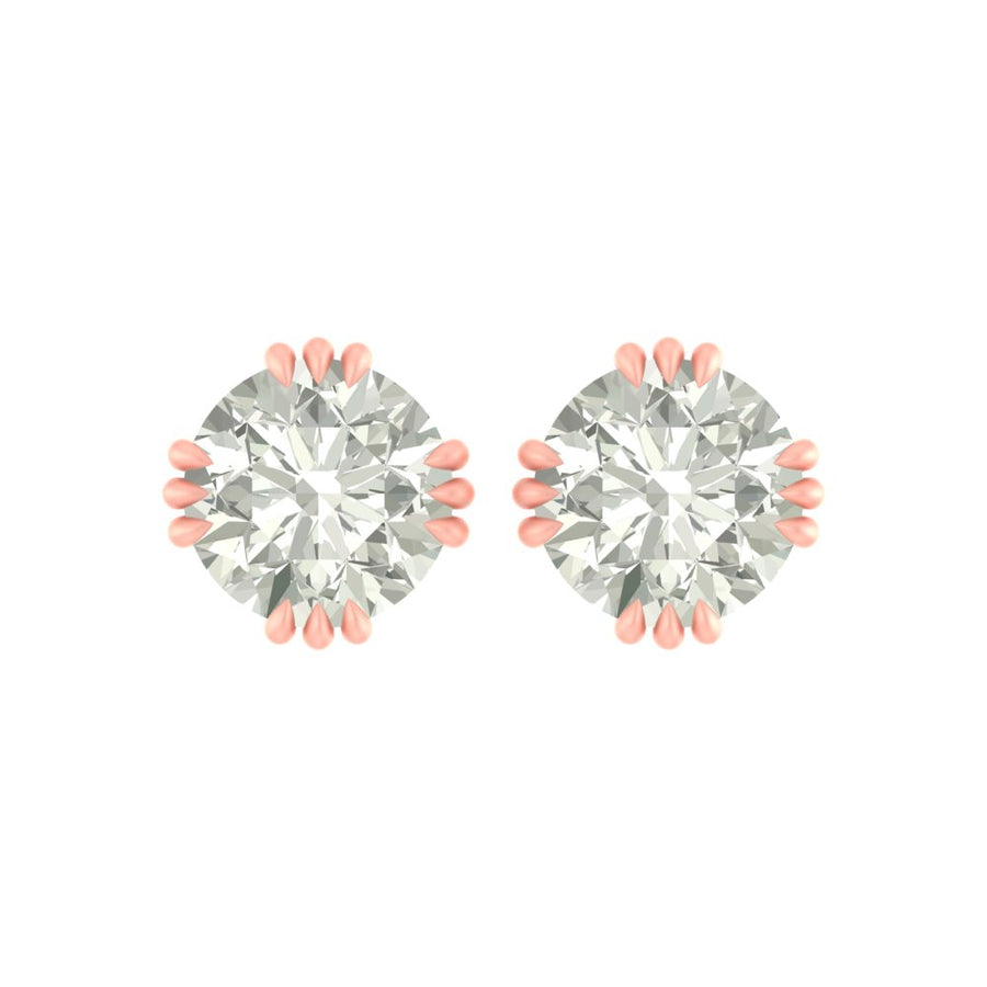 Elegant 1.90 Ct Lab Grown Diamond Nakhun Prong Stud Earrings