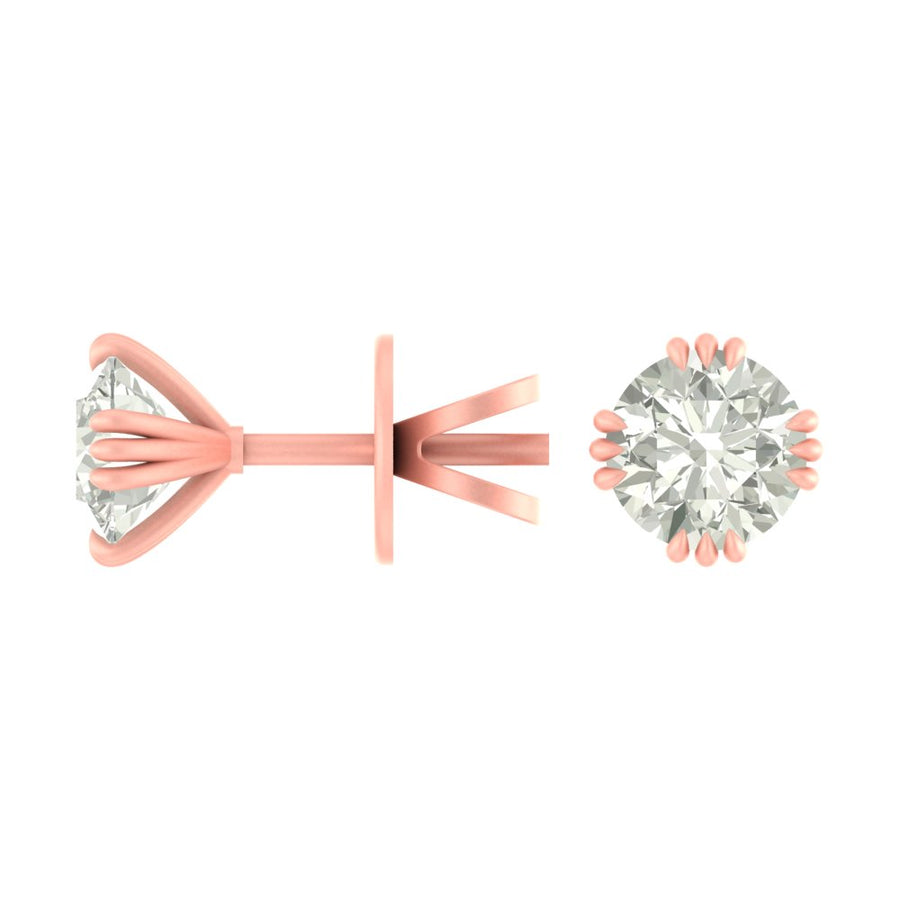 Elegant 1.90 Ct Lab Grown Diamond Nakhun Prong Stud Earrings