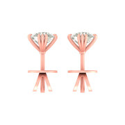 Elegant 1.90 Ct Lab Grown Diamond Nakhun Prong Stud Earrings