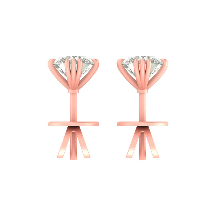 Elegant 1.90 Ct Lab Grown Diamond Nakhun Prong Stud Earrings