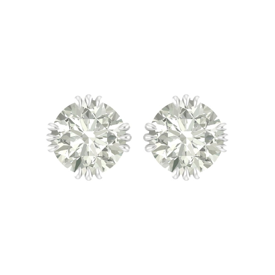 Elegant 1.90 Ct Lab Grown Diamond Nakhun Prong Stud Earrings