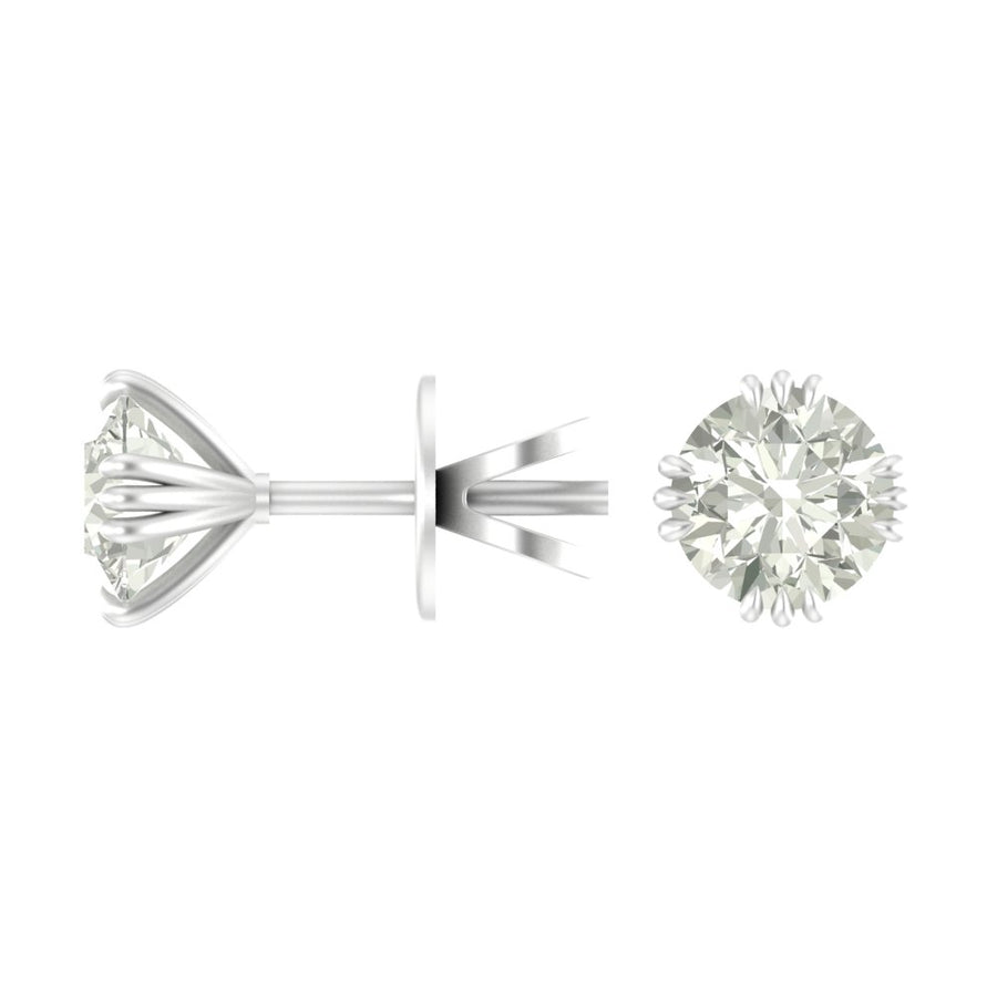 Elegant 1.90 Ct Lab Grown Diamond Nakhun Prong Stud Earrings