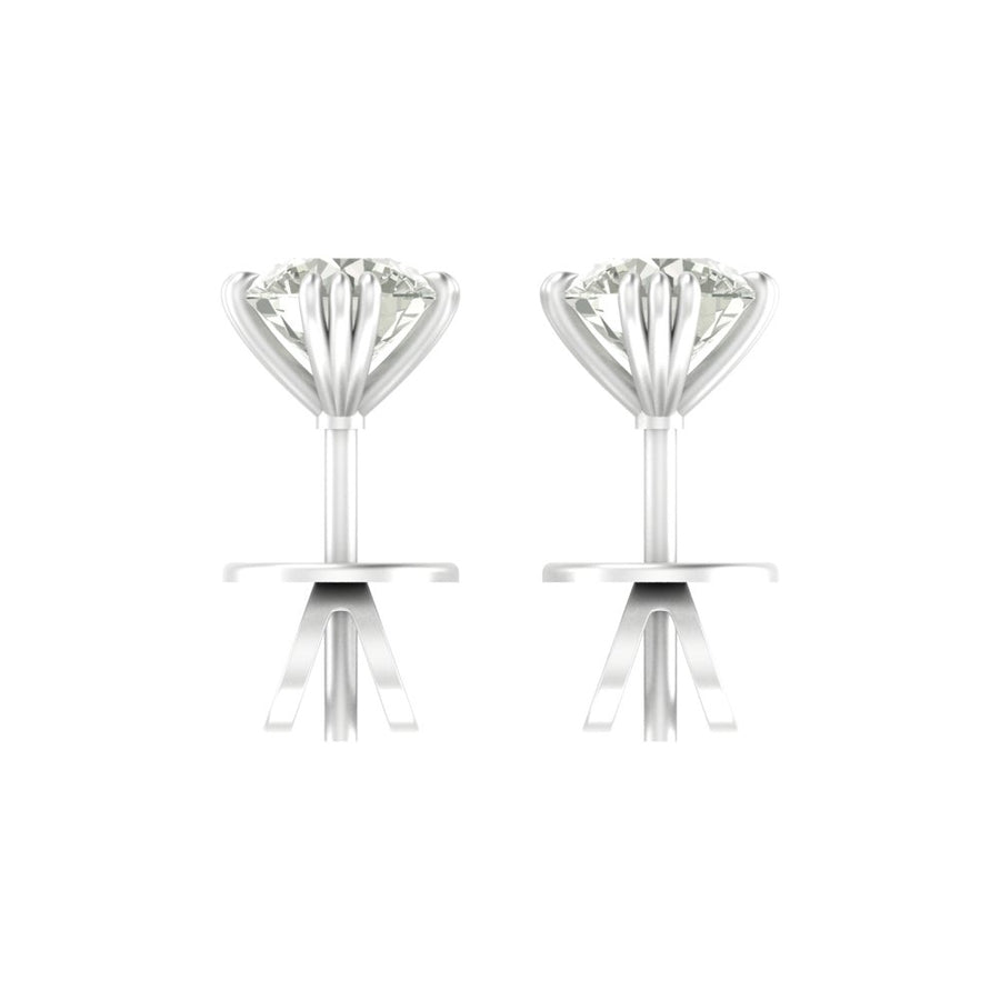 Elegant 1.90 Ct Lab Grown Diamond Nakhun Prong Stud Earrings