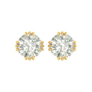 Elegant 1.90 Ct Lab Grown Diamond Nakhun Prong Stud Earrings