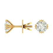 Elegant 1.90 Ct Lab Grown Diamond Nakhun Prong Stud Earrings