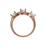Three Stone Diamond Ring – Halo Setting