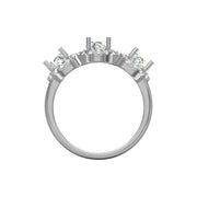 Three Stone Diamond Ring – Halo Setting