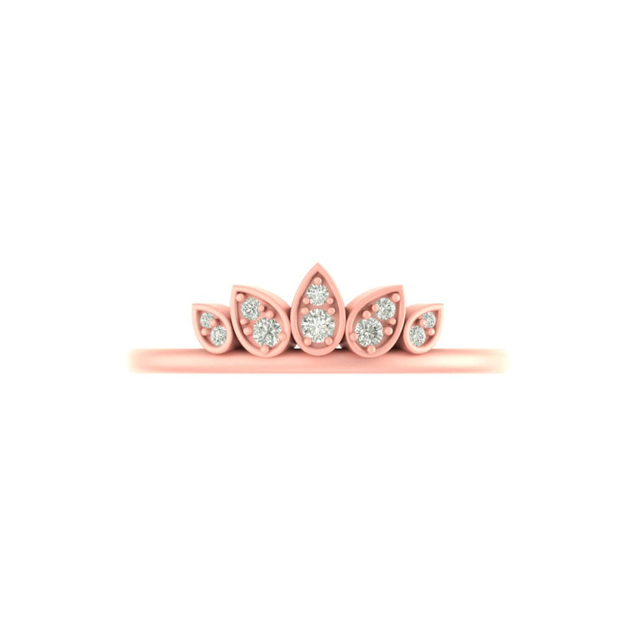 Lotus Tiara Ring – Crown-Inspired Band
