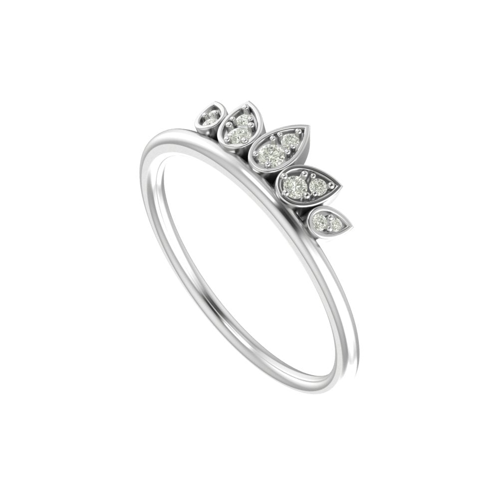 Lotus Tiara Ring – Crown-Inspired Band