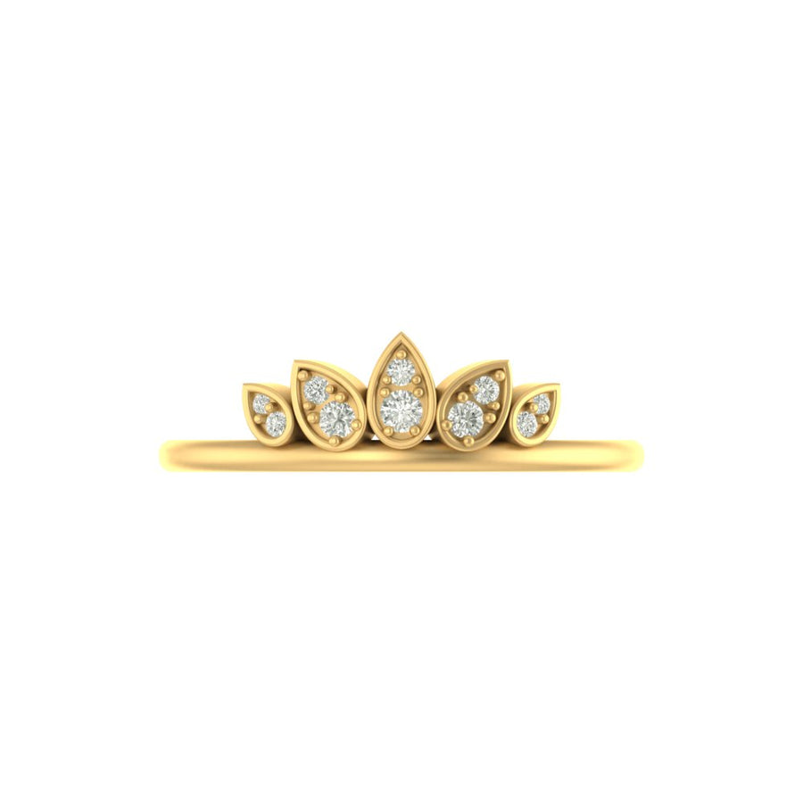 Lotus Tiara Ring – Crown-Inspired Band
