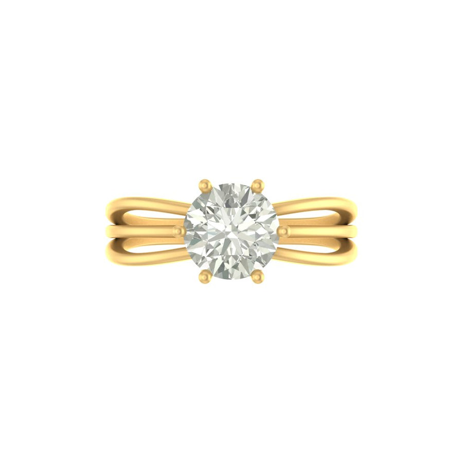 Celeste Solitaire Ring – 1.55 ct Lab Grown Diamond in Yellow or White Gold