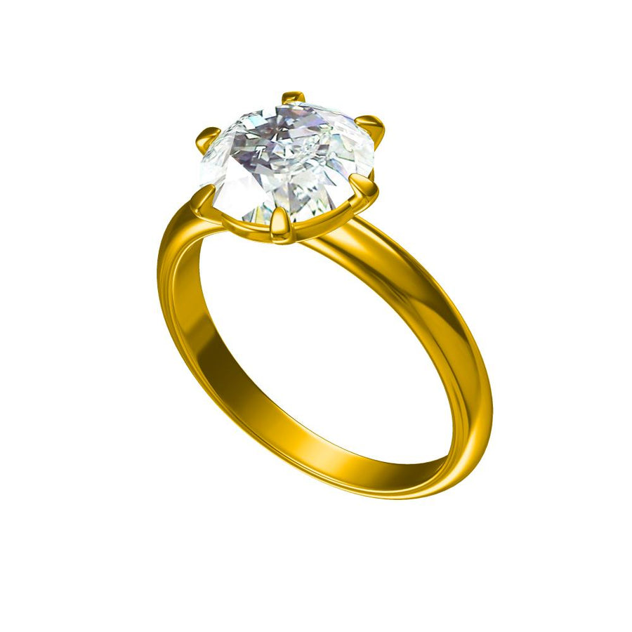 Celeste Solitaire Engagement Ring – 4.04 ct