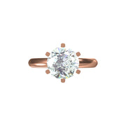Classic Solitaire Diamond Ring in White Gold- 4.06 cts with IGI certified
