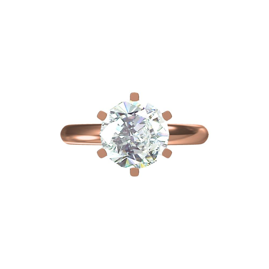 Classic Solitaire Diamond Ring in White Gold- 4.06 cts with IGI certified