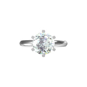 Classic Solitaire Diamond Ring in White Gold- 4.06 cts with IGI certified