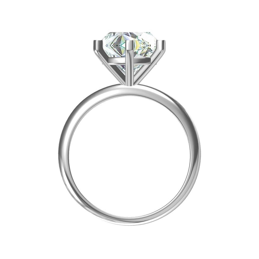 Classic Solitaire Diamond Ring in White Gold- 4.06 cts with IGI certified