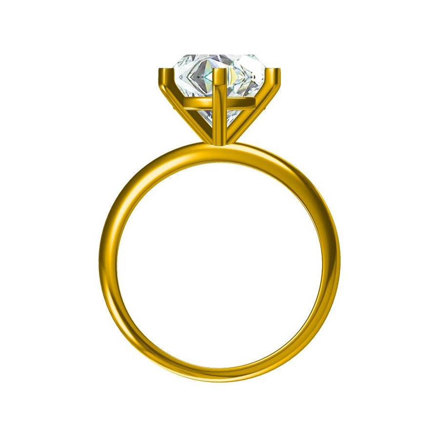 Classic Solitaire Diamond Ring in White Gold- 4.06 cts with IGI certified