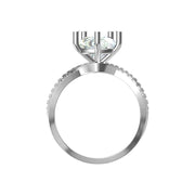 Bold V-Shaped Solitaire Lab-Grown Diamond Ring