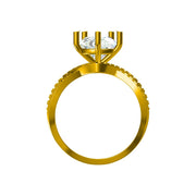 Bold V-Shaped Solitaire Lab-Grown Diamond Ring