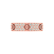 Unique Pave Diamond and Oval Design Ring