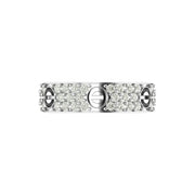 Unique Pave Diamond and Oval Design Ring