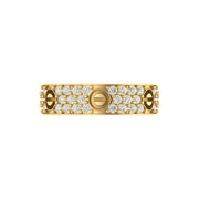 Unique Pave Diamond and Oval Design Ring