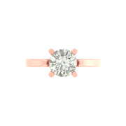 Classic 1.50 Carat Lab Grown Round Diamond Solitaire Ring in Gold