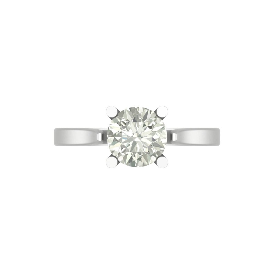 Classic 1.50 Carat Lab Grown Round Diamond Solitaire Ring in Gold
