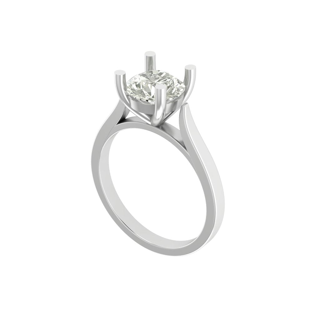 Classic 1.50 Carat Lab Grown Round Diamond Solitaire Ring in Gold