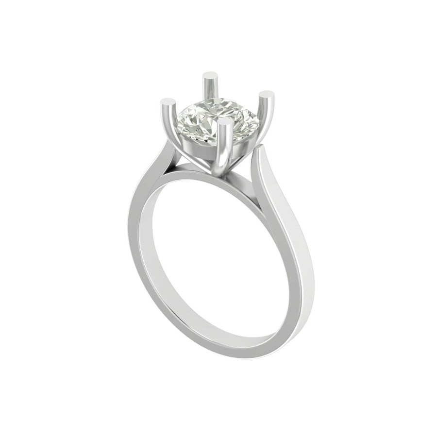 Classic 1.50 Carat Lab Grown Round Diamond Solitaire Ring in Gold