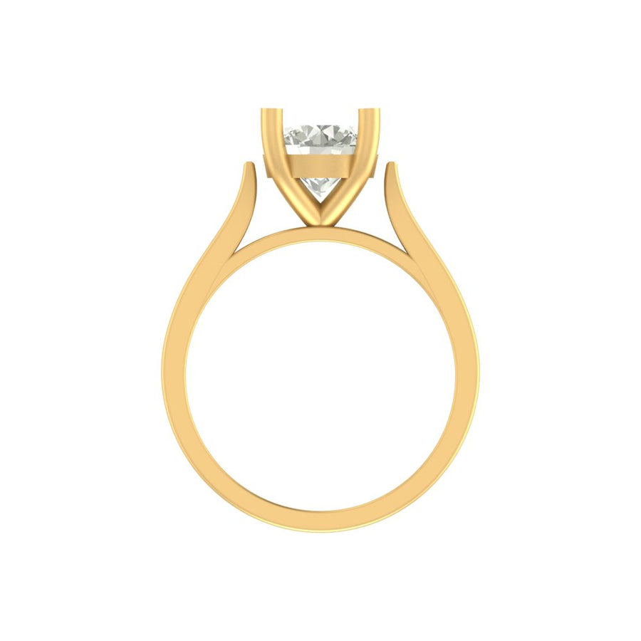 Classic 1.50 Carat Lab Grown Round Diamond Solitaire Ring in Gold