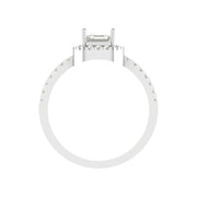 Celestia Halo Asscher Cut Diamond Ring in 14K/18K Gold